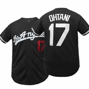 Los Angeles Dodgers Shohei Ohtani #17 Black Jersey XL Embroidered MLB New